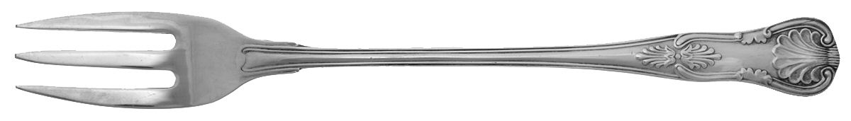 Kings (Silverplate) Large Solid Dressing Fork by Eales 1779 (Leonard Silver)-1