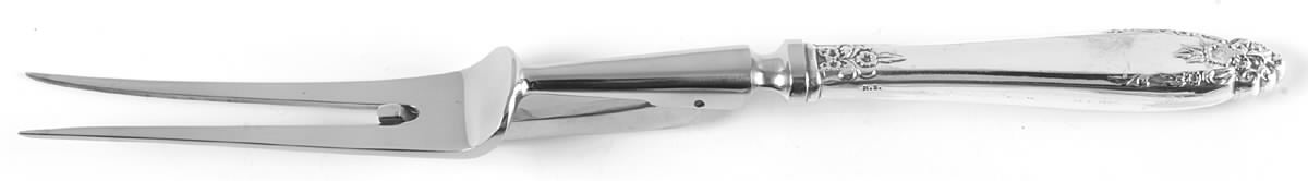 ELD15 (Silverplate, Nickel) Small Steak Carving Fork with Stainless Prongs by Eldan-1