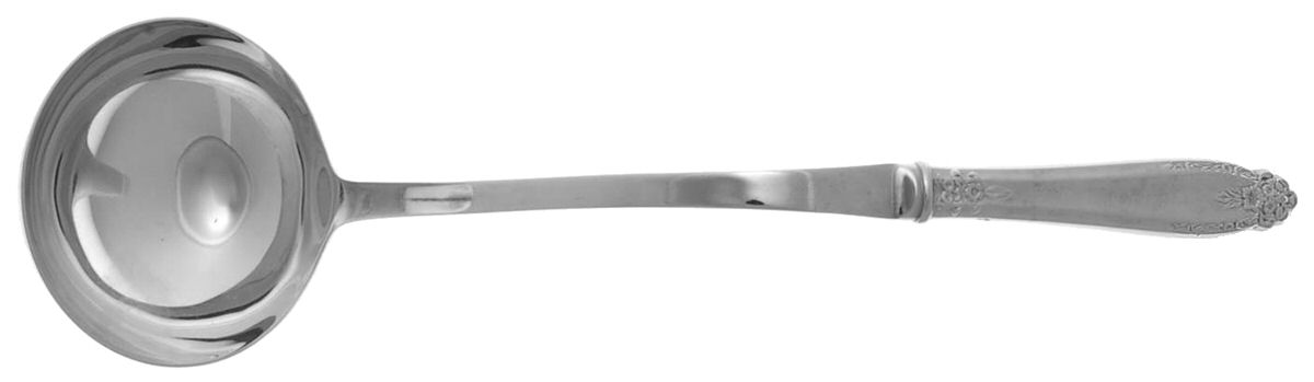 ELD15 (Silverplate, Nickel) Solid Soup Ladle by Eldan-1