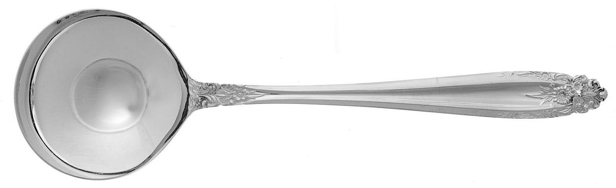 ELD15 (Silverplate, Nickel) Round Bowl Soup Spoon (Bouillon) by Eldan-1