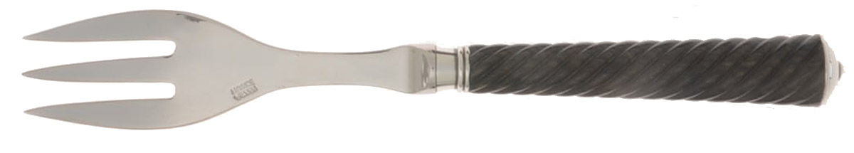 Montaigne-Twisted Black Wood (Silverplate) Individual Solid Fish Fork by Ercuis-1
