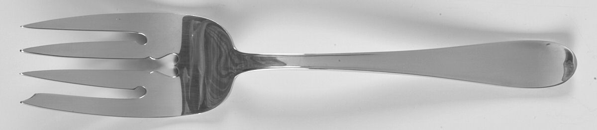 EB21 (STERLING) Medium Solid Cold Meat Serving Fork by EB Silver-1