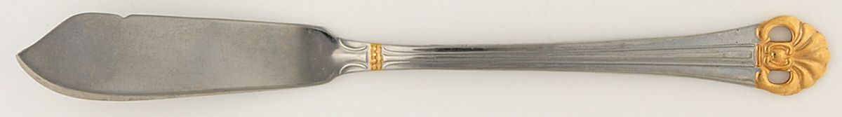 Gothic Gold (Stainless) Flat Handle Master Butter Knife by Estia-1