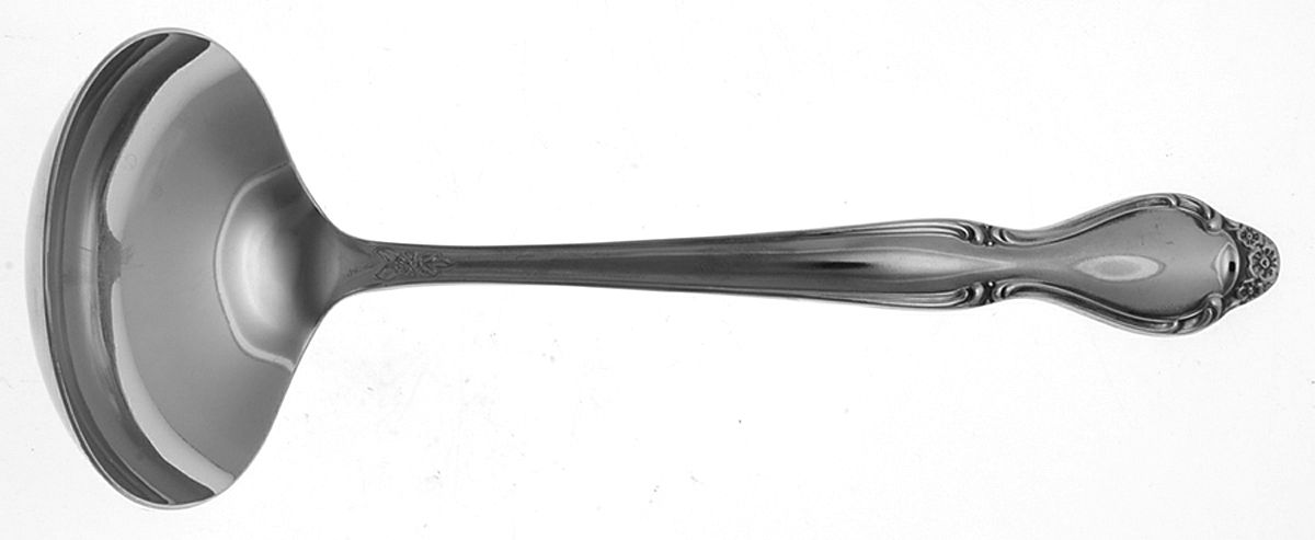 Wedding Rose (Stainless) Solid Gravy Ladle by Estate-1