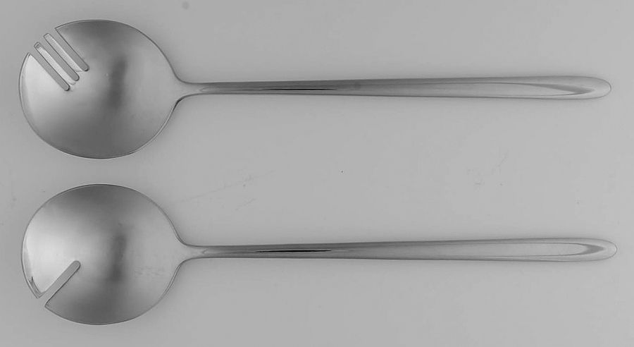 Alaska (Stainless) (2 Pc) Solid Salad Set by Eternum-1
