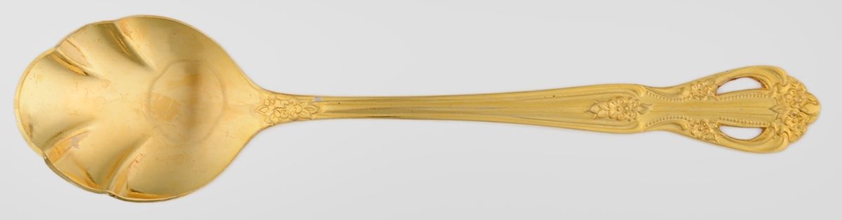 Alcinda(Gold Electroplate) Sugar Shell Spoon by Excel-1