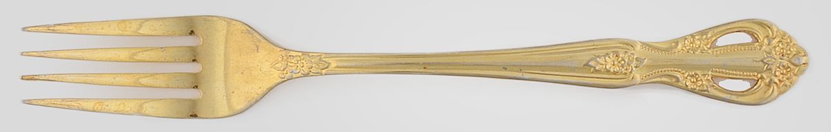 Alcinda(Gold Electroplate) Individual Salad Fork by Excel-1
