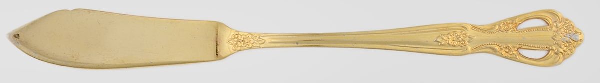 Alcinda(Gold Electroplate) Flat Handle Master Butter Knife by Excel-1