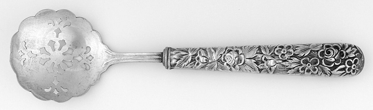 ELM1 (STERLING) Sugar Sifter W/Sterling Handle & Silverplate Imple by Ellmore-1