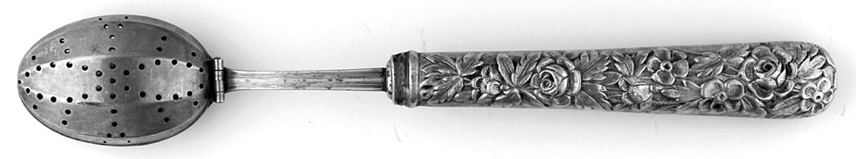 ELM1 (STERLING) Tea Strainer,Hollow Handle,SlvpBowl,Hinged by Ellmore-1