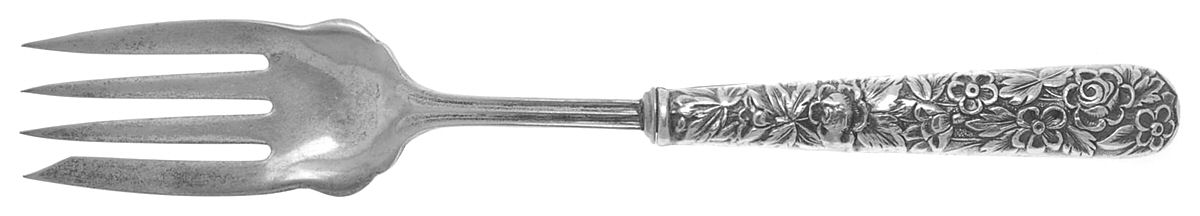 ELM1 (STERLING) Medium Cold Meat Serving Fork, Plated Tines by Ellmore-1