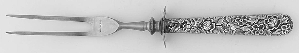 ELM1 (STERLING) Small Steak Carving Fork with Stainless Prongs by Ellmore-1
