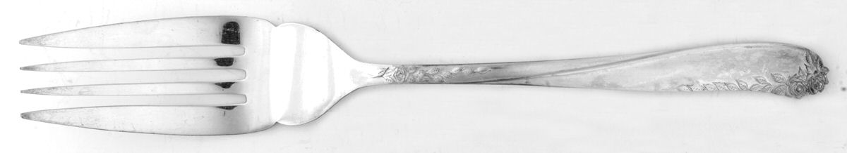 ELD22 (NICKEL) Medium Solid Cold Meat Serving Fork by Eldan-1