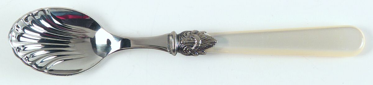 Napoleon-Pearl Ivory (Stainless) Sugar Shell Spoon by EME Flatware-1