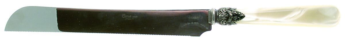 Napoleon-Pearl Ivory (Stainless) Cake Slicer with Stainless Blade by EME Flatware-1