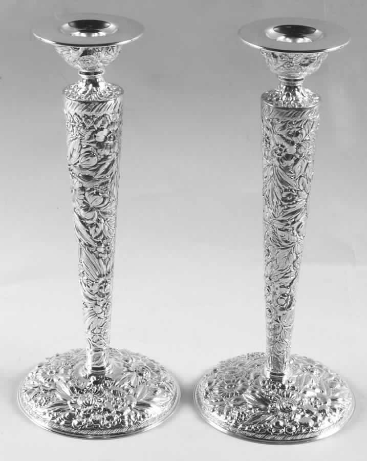 9458 (Silverplate, Hollowware) Pair of Candlesticks by EG  Webster-1