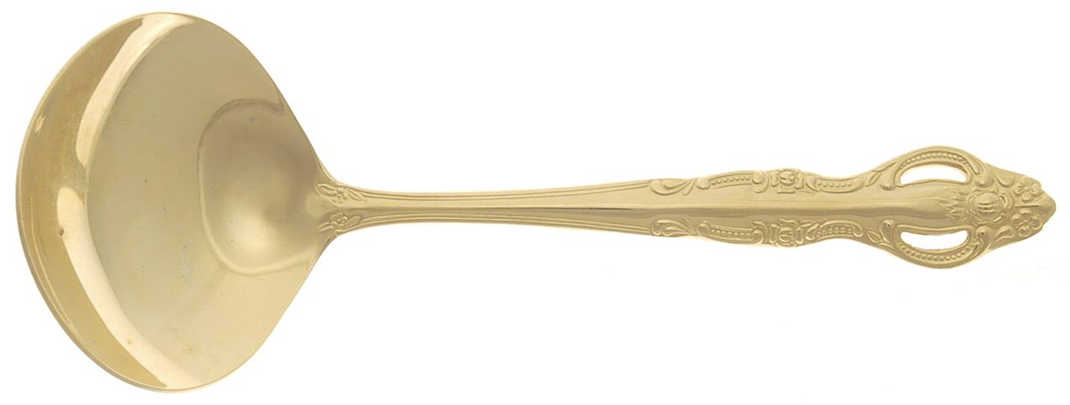 ESI13 (Gold Electroplate) Solid Gravy Ladle by Estia-1