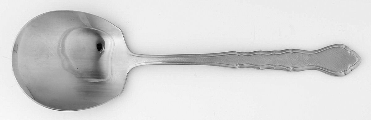 ESI14 (Stainless) Solid Smooth Casserole Spoon by Estia-1