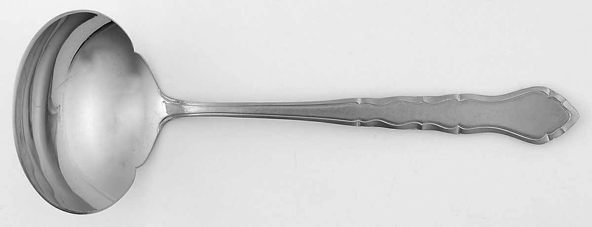 ESI14 (Stainless) Solid Gravy Ladle by Estia-1