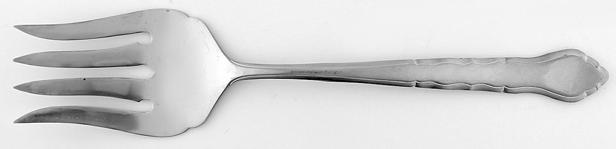 ESI14 (Stainless) Medium Solid Cold Meat Serving Fork by Estia-1
