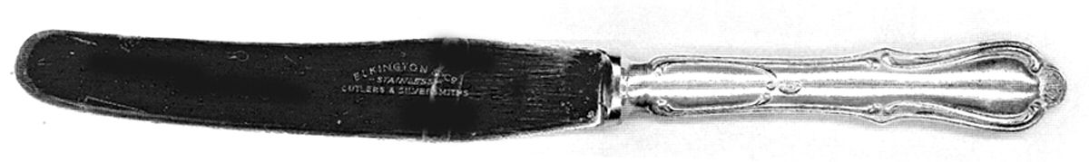 ELK10 (Silverplate) Old French Hollow Knife by Elkington-1