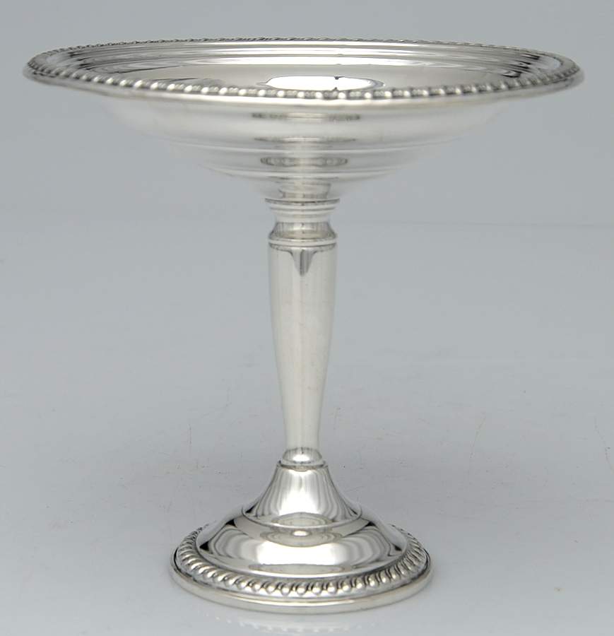 201 (Sterling, Hollowware) Weighted Round Compote (Height X Width) by Empire Silver Co-1