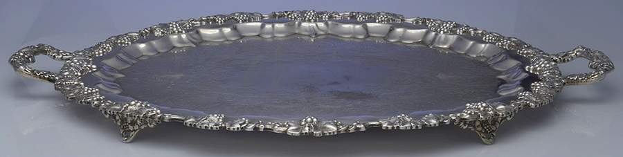 2906-7 (Silverplate, Hollowware) 25" Waiter Tray by EG  Webster-1