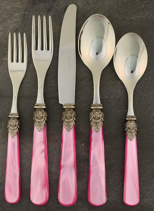 Napoleon-Pearl Pink (Stainless) 5 Piece Place Setting by EME Flatware-1
