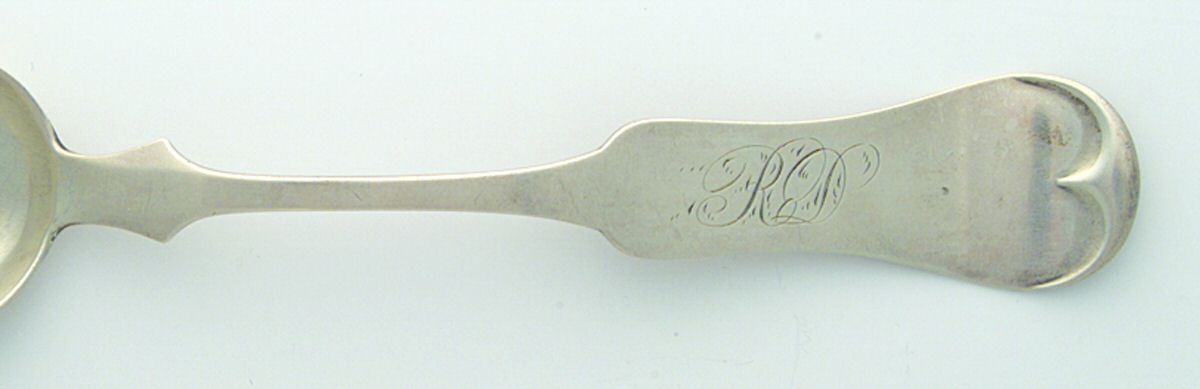 Coin Silver Flatware Tablespoon (Serving Spoon) by Edward Edmund Mead (Meade)-4