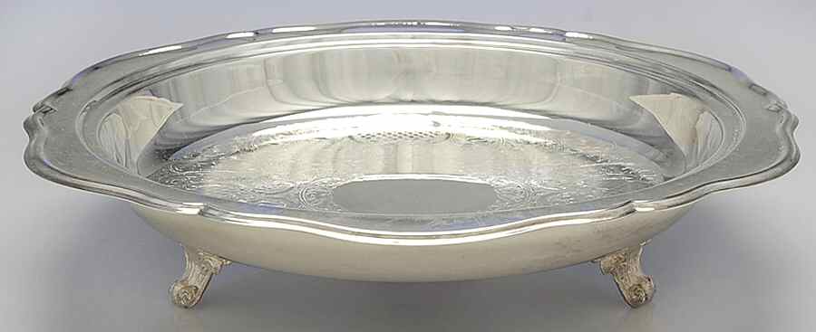 1779 (Silverplate, Hollowware) Footed Pie Plate by Eales 1779 (Leonard Silver)-1