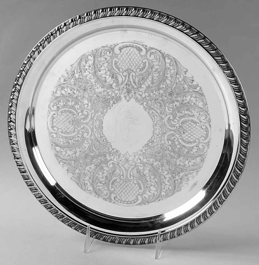 1779 (Silverplate, Hollowware) 12" Round Tray by Eales 1779 (Leonard Silver)-1