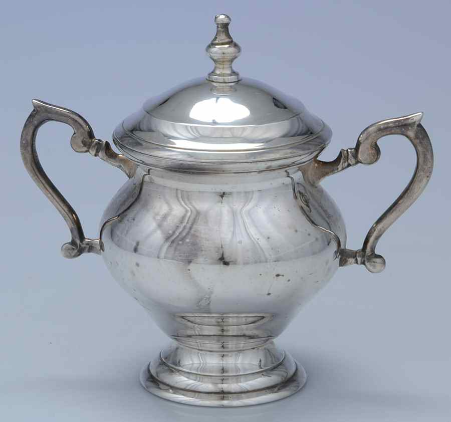 1779 (Silverplate, Hollowware) Sugar Bowl & Lid by Eales 1779 (Leonard Silver)-1