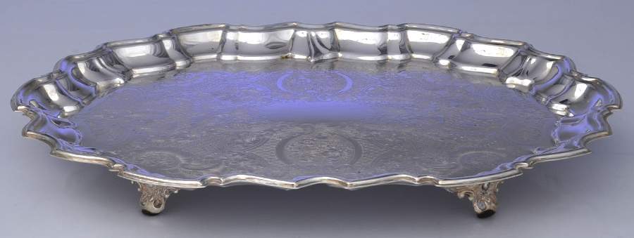 1779 (Silverplate, Hollowware) 14" Oval Tray by Eales 1779 (Leonard Silver)-1