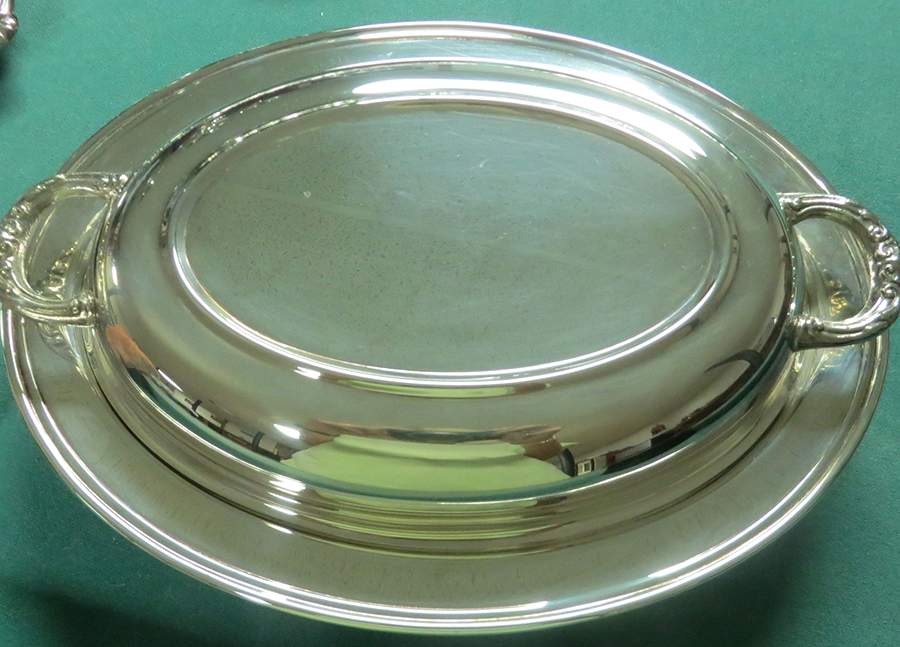 1779 (Silverplate, Hollowware) Oval Covered Casserole by Eales 1779 (Leonard Silver)-1