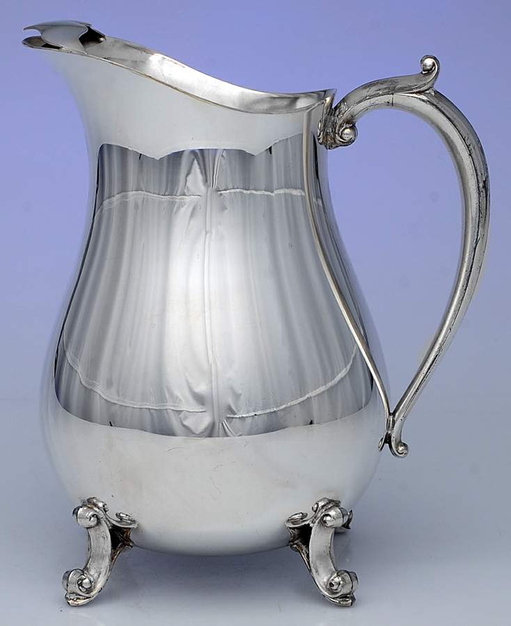 1779 (Silverplate, Hollowware) Plated Water Pitcher with Ice Lip by Eales 1779 (Leonard Silver)-1