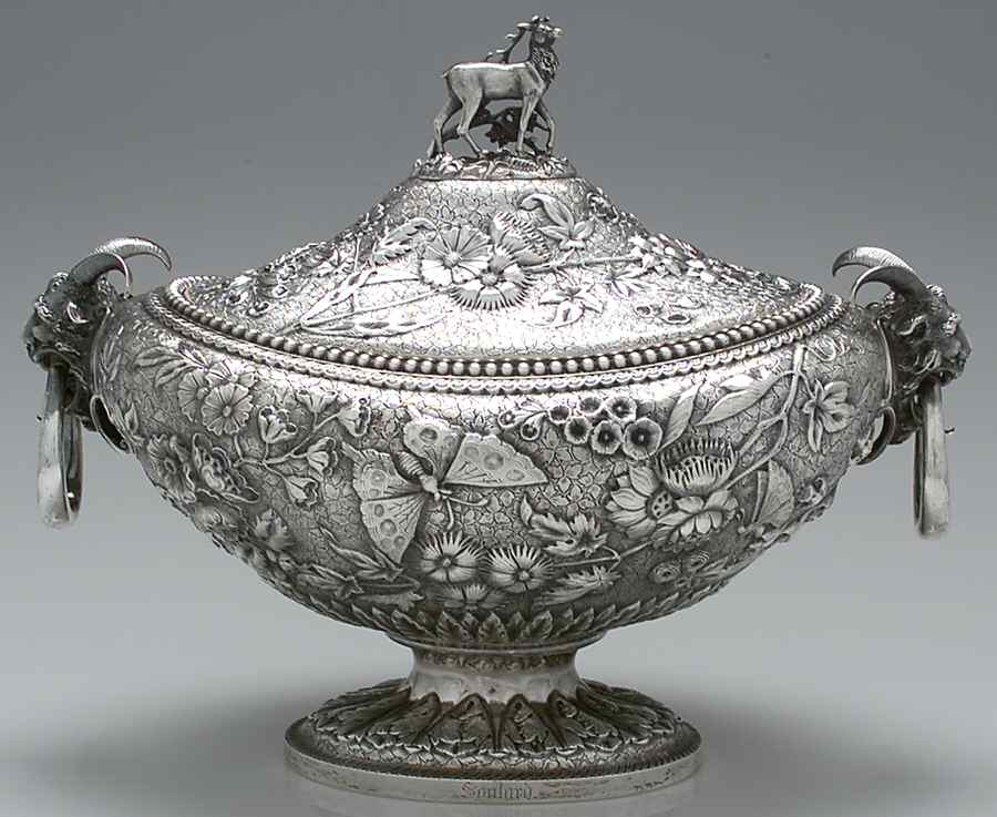 EJA3 (Sterling, Hollowware) Tureen & Lid by Eugene Jaccard-1