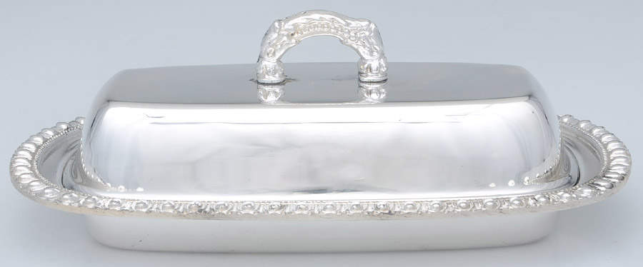 Silverplate Hollowware 1/4 Pound Covered Butter Dish by English Silver Mfg Co.-1