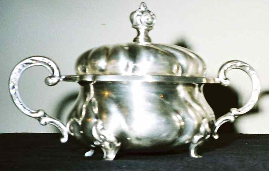 Sterling Hollowware Sugar Bowl & Lid by Eugen Ferner-1