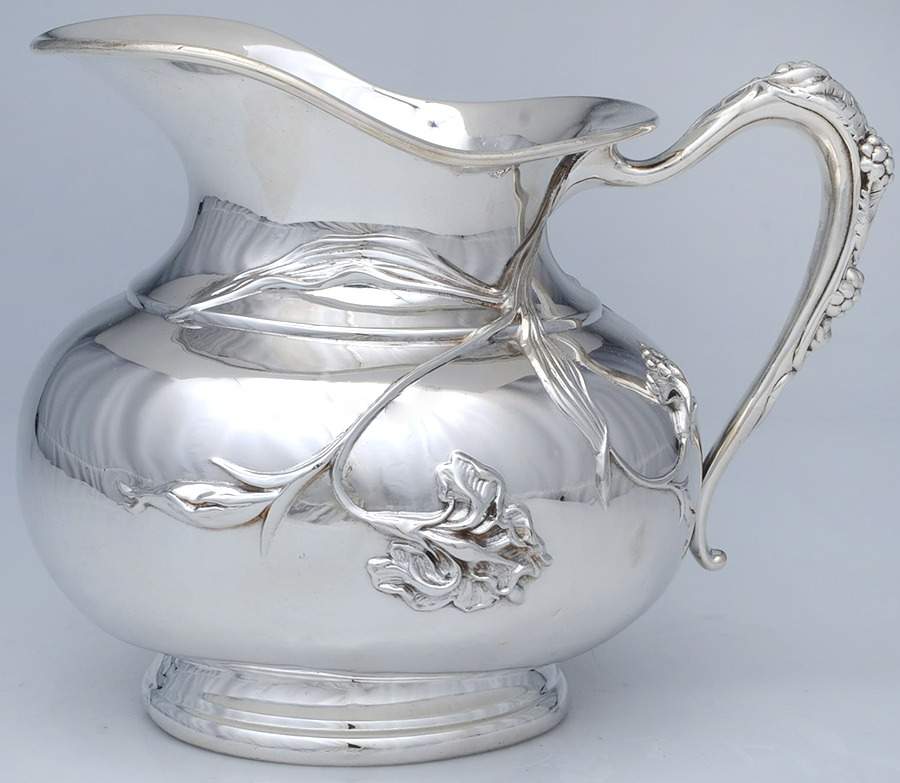 Silverplate Hollowware Silverplate Water Pitcher by EG  Webster-1