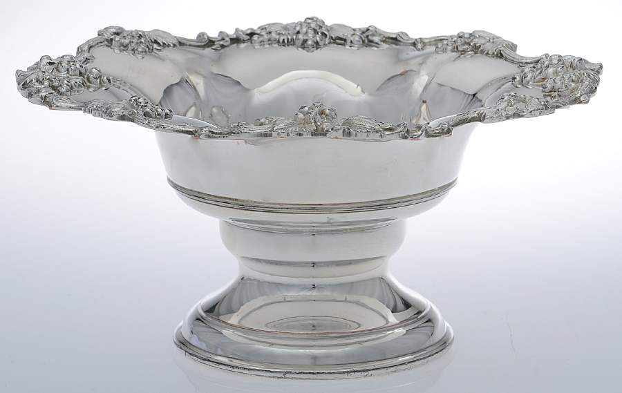 Silverplate Hollowware 9" Round Pedestal Centerpiece by EG  Webster-1