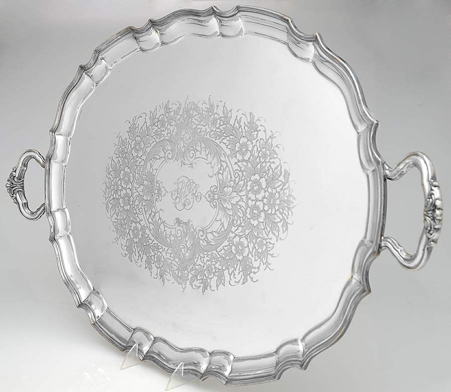 Silverplate Hollowware 24" Waiter Tray by EG  Webster-1