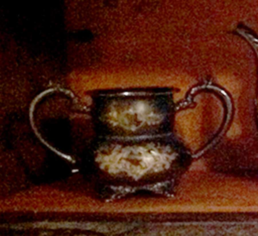 127 (Silverplate, Hollowware) Silverplate Open Sugar Bowl by EG  Webster-1