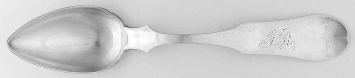 Coin Silver Flatware Tablespoon (Serving Spoon) by Edward Kinsey-1