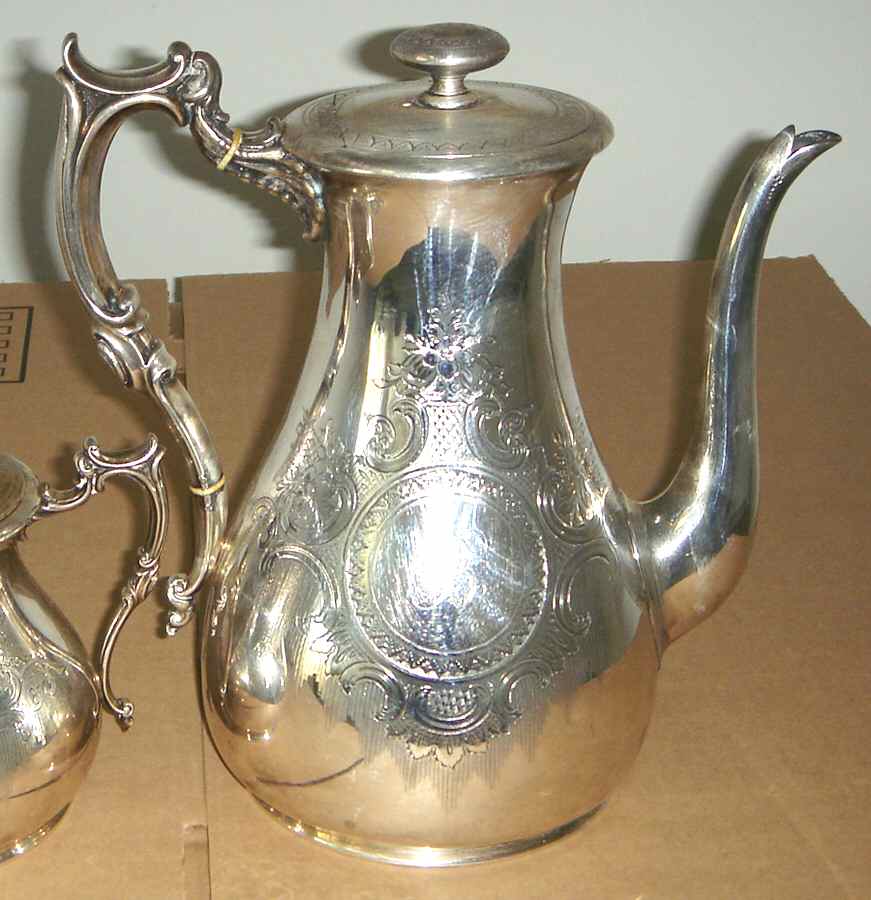 5873 (Silverplate, Hollowware) Silverplate Coffee Pot by Elkington-1