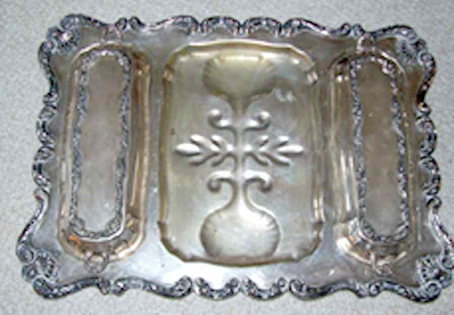 5791-X (Silverplate, Hollowware) 3-Part Covered Platter with Well by English Silver Mfg Co.-1