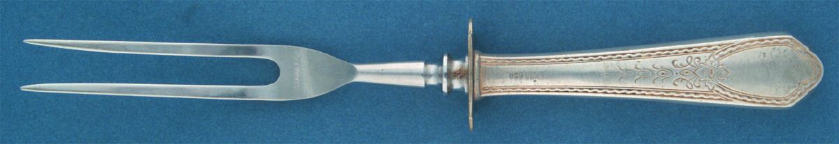 ELM5 (Sterling) Small Steak Carving Fork with Stainless Prongs by Ellmore-1