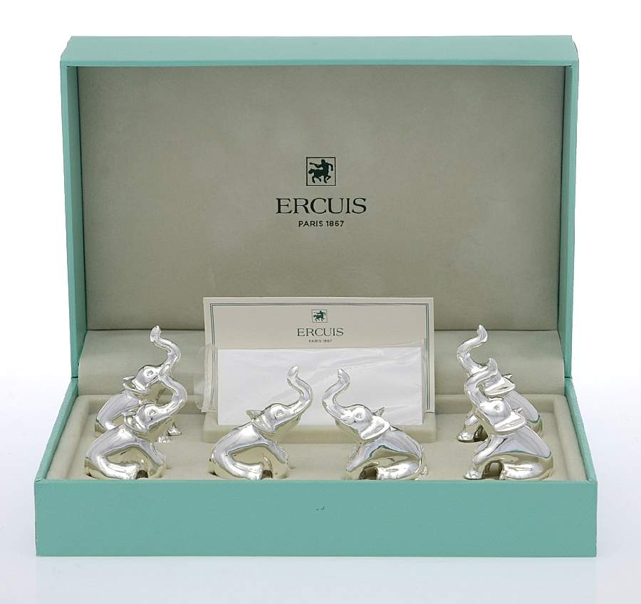 Silverplate Hollowware Place Card Holder (Set of 6) by Ercuis-1
