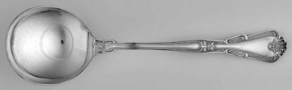 ELD29 (Nickel Silver) Round Bowl Soup Spoon (Gumbo) by Eldan-1