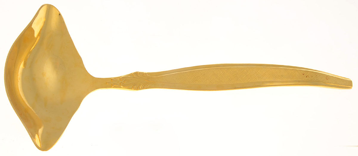Peeress (Gold Electroplate) Solid Gravy Ladle by Eldan-1