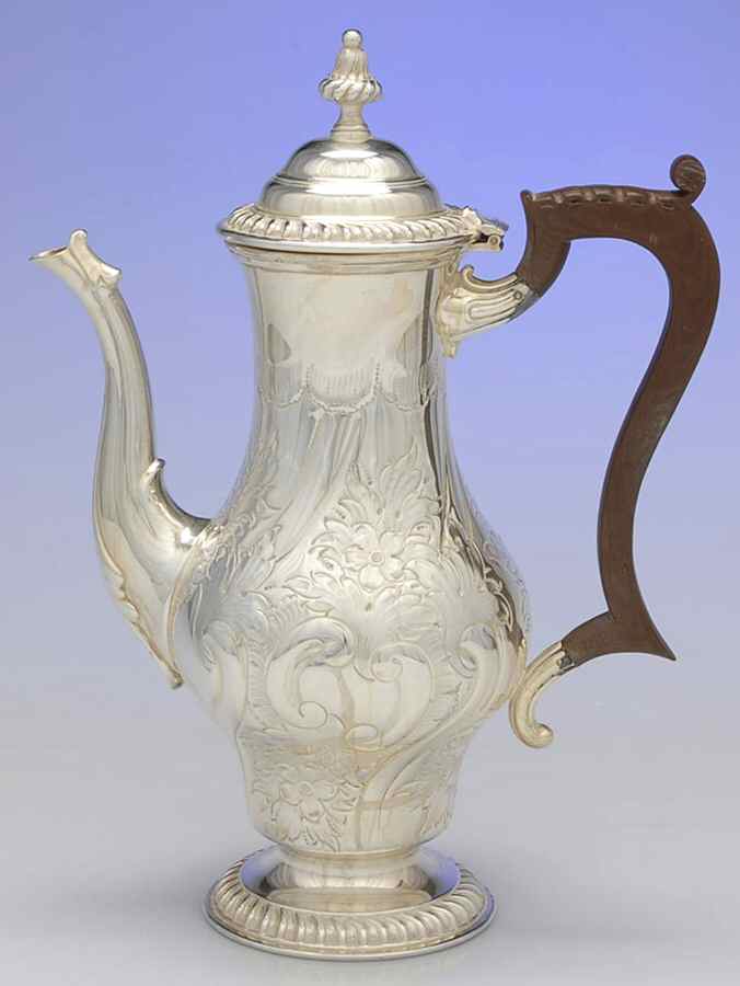 28 (Silverplate, Hollowware) Silverplate Coffee Pot by Ellis-Barker-1